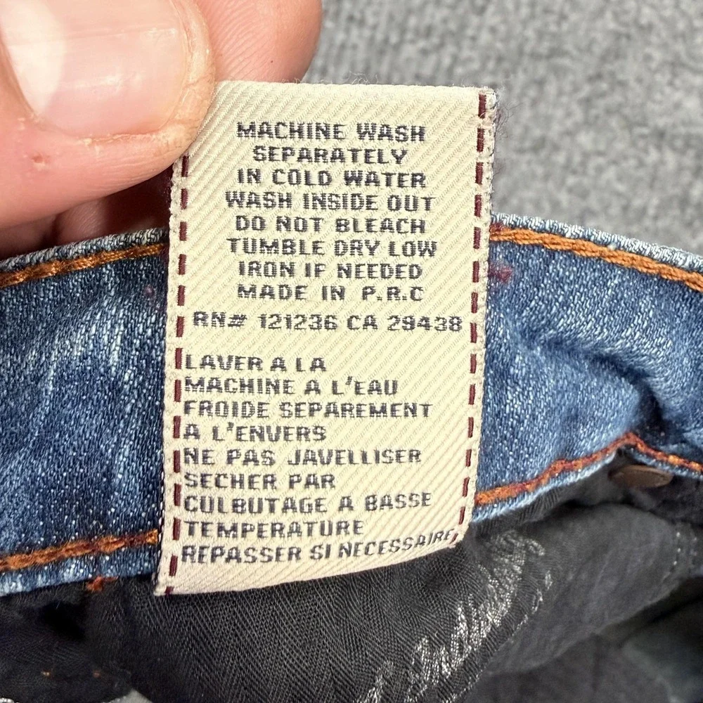 Cult Of Individuality Jeans Mens 32x28 Blue Medium Wash Distressed Stretch Denim
